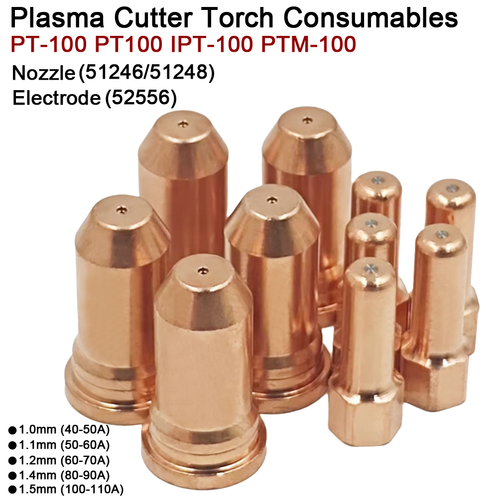 Plasma Cutter Torch Consumables - PT-100 PT100 IPT-100 PTM-100 Elettrodo 52556