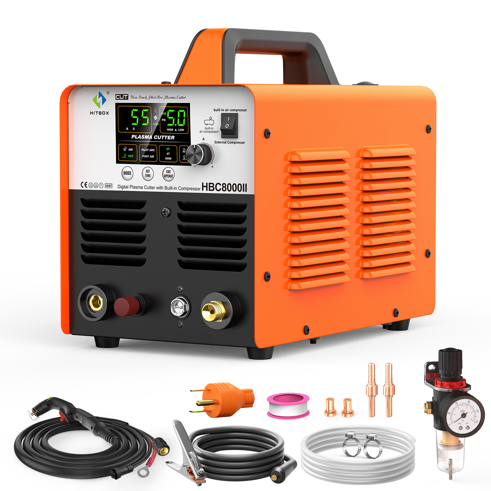 Plasma Cutter 50A Inverter - Tagliatrice al plasma 50A HBC8000II con
