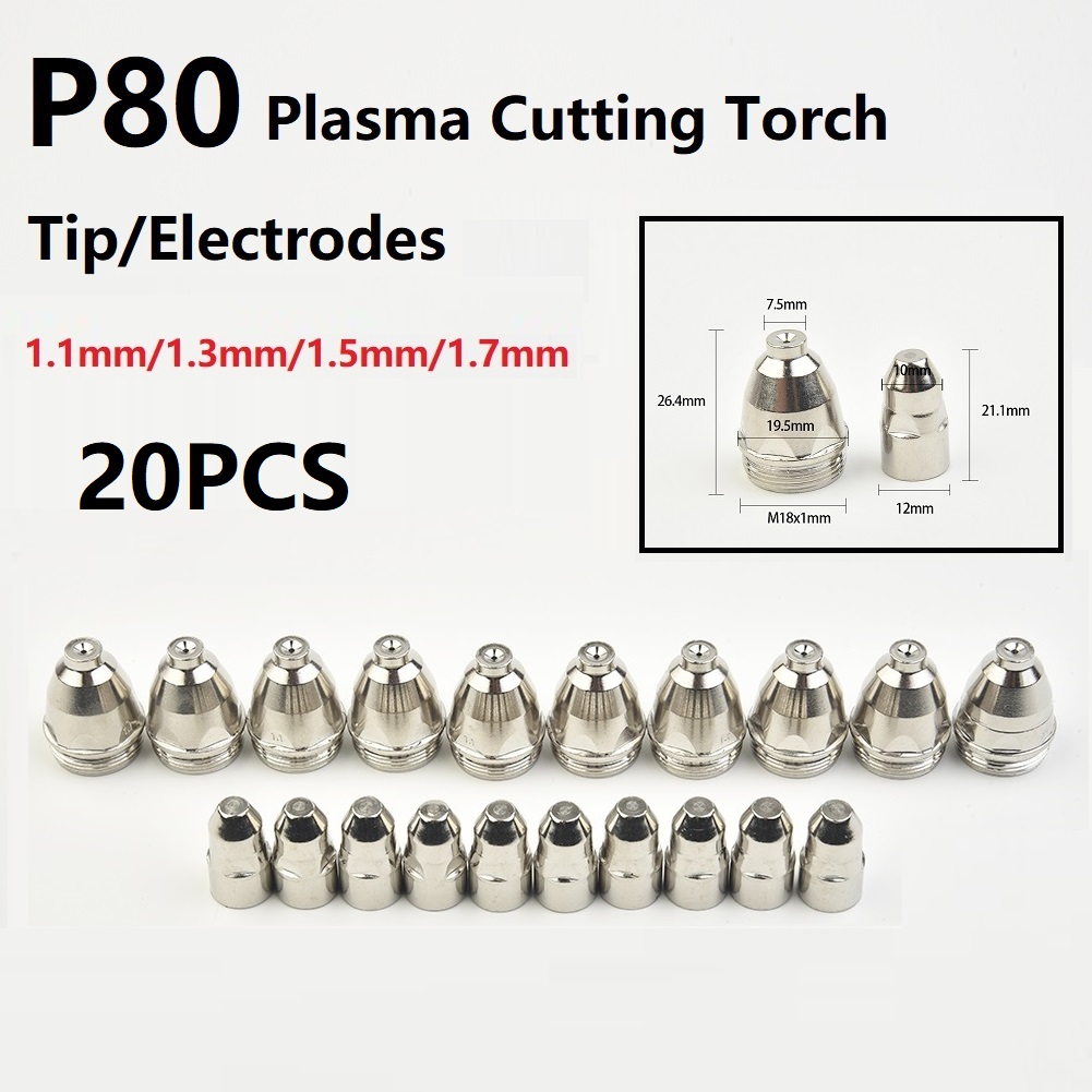 20 pz P80 Punta del Taglio Al  - Plasma Cutter 100A Cnc recensione e prezzo