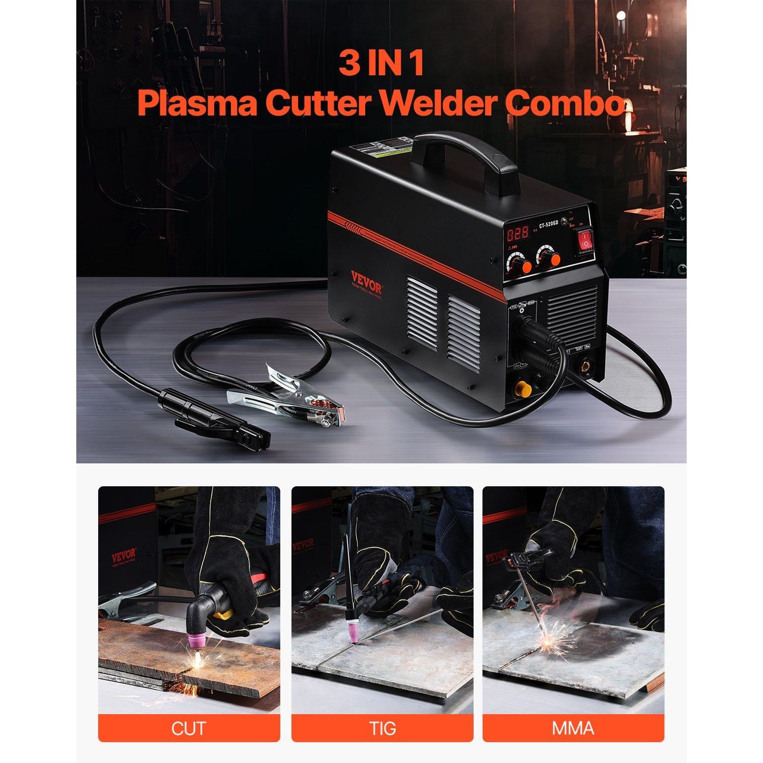 Saldatrice 3 in 1 CT-520GD TIG - Plasma Cutter 3 In 1 Tig Mma recensione e prezzo