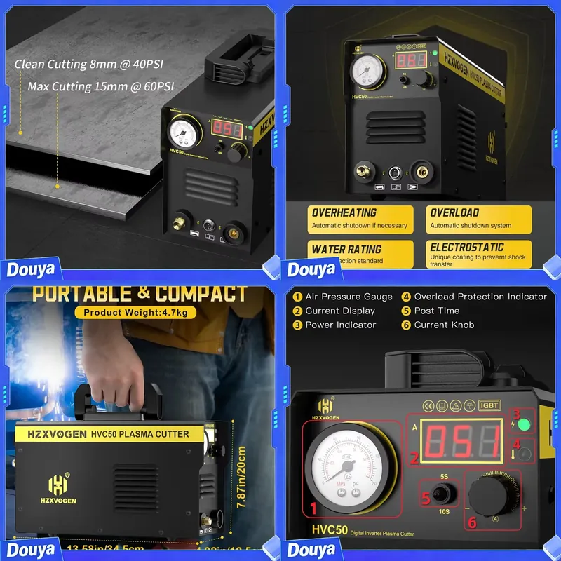 HZXVOGEN HVC50 Tagliatrice al  - Plasma Cutter 50A Inverter recensione e prezzo
